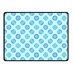 Pastel Turquoise Blue Retro Circles Fleece Blanket (small)