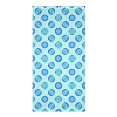 Pastel Turquoise Blue Retro Circles Shower Curtain 36  X 72  (stall)  by BrightVibesDesign