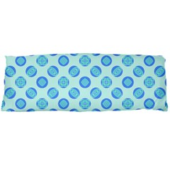 Pastel Turquoise Blue Retro Circles Body Pillow Case Dakimakura (two Sides) by BrightVibesDesign