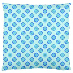 Pastel Turquoise Blue Retro Circles Standard Flano Cushion Case (two Sides) by BrightVibesDesign