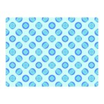 Pastel Turquoise Blue Retro Circles Double Sided Flano Blanket (Mini)  35 x27  Blanket Front