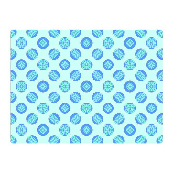 Pastel Turquoise Blue Retro Circles Double Sided Flano Blanket (Mini) 