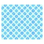 Pastel Turquoise Blue Retro Circles Double Sided Flano Blanket (Small)  50 x40  Blanket Front