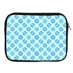 Pastel Turquoise Blue Retro Circles Apple Ipad 2/3/4 Zipper Cases by BrightVibesDesign