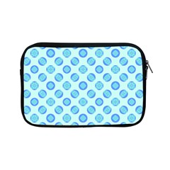 Pastel Turquoise Blue Retro Circles Apple Ipad Mini Zipper Cases by BrightVibesDesign