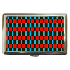 Black Red Rectangles Pattern                                                          			cigarette Money Case by LalyLauraFLM