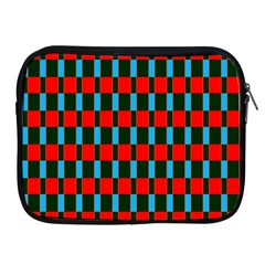 Black Red Rectangles Pattern                                                          			apple Ipad 2/3/4 Zipper Case by LalyLauraFLM