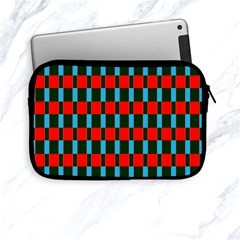 Black Red Rectangles Pattern                                                          			apple Ipad Mini Zipper Case by LalyLauraFLM