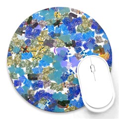 Mixed Brushes                                                           			round Mousepad by LalyLauraFLM