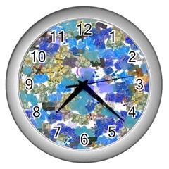 Mixed brushes                                                           			Wall Clock (Silver)