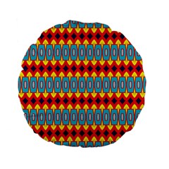 Rhombus And Other Shapes Pattern                                                            	standard 15  Premium Flano Round Cushion by LalyLauraFLM