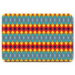 Rhombus And Other Shapes Pattern                                                            			large Doormat by LalyLauraFLM