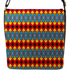 Rhombus And Other Shapes Pattern                                                            			flap Closure Messenger Bag (s) by LalyLauraFLM