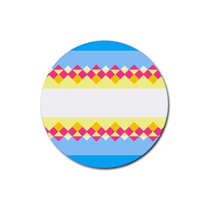 Rhombus and stripes                                                             			Rubber Coaster (Round)