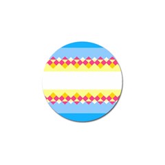 Rhombus And Stripes                                                             			golf Ball Marker by LalyLauraFLM