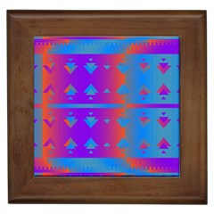 Triangles Gradient                                                             			framed Tile by LalyLauraFLM