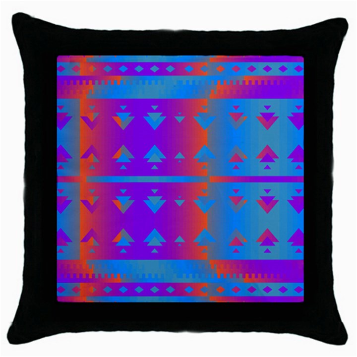 Triangles gradient                                                             			Throw Pillow Case (Black)