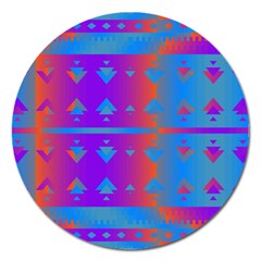 Triangles Gradient                                                             			magnet 5  (round) by LalyLauraFLM