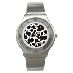 Cow Pattern Stainless Steel Watch