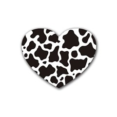 Cow Pattern Rubber Coaster (heart) 