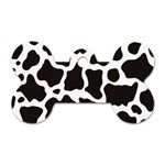 Cow Pattern Dog Tag Bone (Two Sides) Back