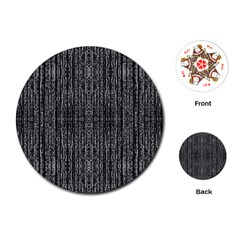 Dark Grunge Texture Playing Cards (Round) 