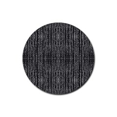 Dark Grunge Texture Rubber Coaster (round)  by dflcprints