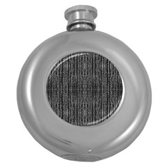 Dark Grunge Texture Round Hip Flask (5 Oz) by dflcprints