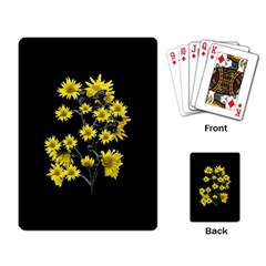 Sunflowers Over Black Playing Card by dflcprints