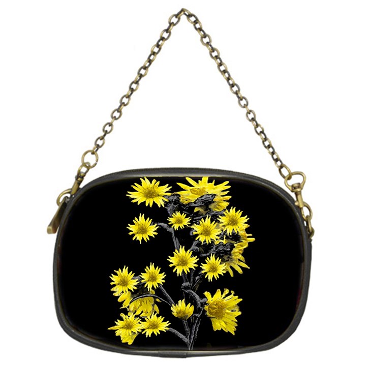 Sunflowers Over Black Chain Purses (One Side) 