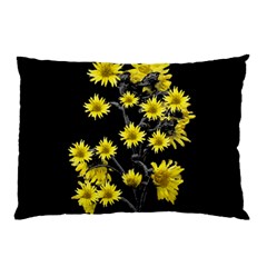 Sunflowers Over Black Pillow Case