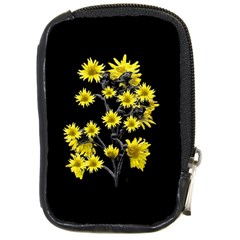 Sunflowers Over Black Compact Camera Cases by dflcprints