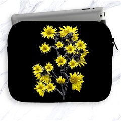 Sunflowers Over Black Apple Ipad 2/3/4 Zipper Cases by dflcprints