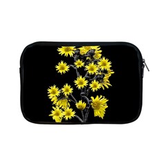 Sunflowers Over Black Apple Ipad Mini Zipper Cases by dflcprints