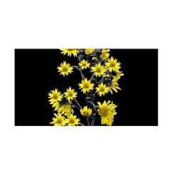 Sunflowers Over Black Satin Wrap by dflcprints