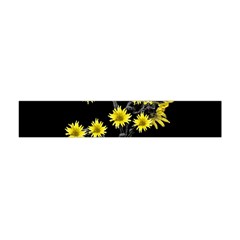 Sunflowers Over Black Flano Scarf (mini)