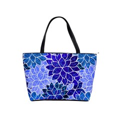 Azurite Blue Flowers Shoulder Handbags by KirstenStar