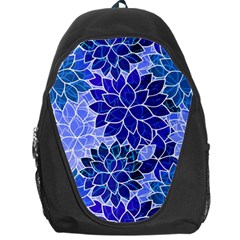 Azurite Blue Flowers Backpack Bag by KirstenStar