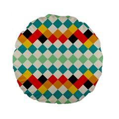 Rhombus Pattern                                                              	standard 15  Premium Flano Round Cushion by LalyLauraFLM