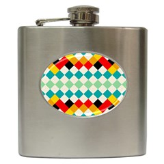 Rhombus Pattern                                                              			hip Flask (6 Oz) by LalyLauraFLM