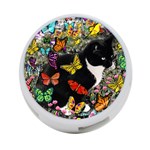 Freckles In Butterflies I, Black White Tux Cat 4-Port USB Hub (Two Sides)  Front