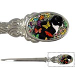 Freckles In Butterflies I, Black White Tux Cat Letter Openers Front