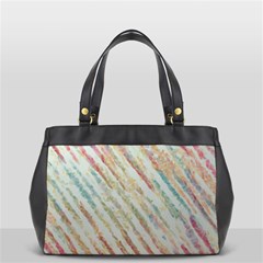 Diagonal Stripes Painting                                                               Oversize Office Handbag (2 Sides) by LalyLauraFLM