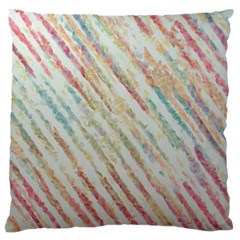 Diagonal Stripes Painting                                                               	large Flano Cushion Case (two Sides)