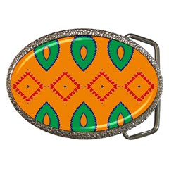 Rhombus And Leaves                                                                			belt Buckle by LalyLauraFLM