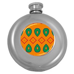 Rhombus And Leaves                                                                			hip Flask (5 Oz) by LalyLauraFLM