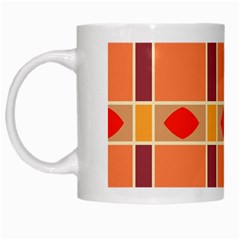 Shapes And Stripes                                                                 White Mug by LalyLauraFLM