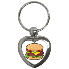 Cheeseburger Key Chains (heart)  by sifis