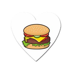 Cheeseburger Heart Magnet