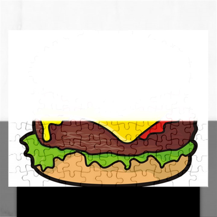 Cheeseburger Rectangular Jigsaw Puzzl